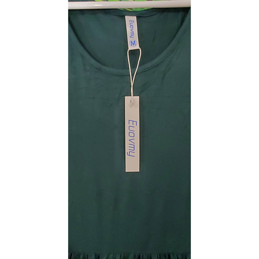 NWT EUOVMY Long Sleeve Maxi Dress - Green M - Picture 4 of 5